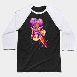 Aurora Space Girl Baseball T-Shirt